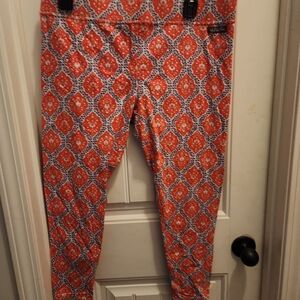 Matilda Jane Red and Blue Patterned Leggings